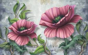 3D Фотообои Artegrafico «Восхитительные маки» FANT-088 канвас