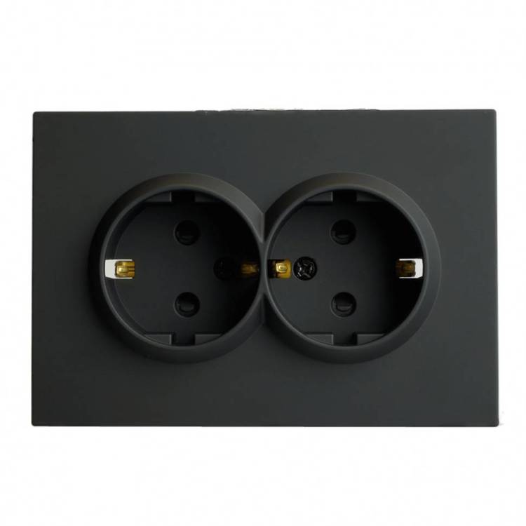 Розетка двойная с защитной шторкой Stekker RST16-5114-05 49856