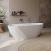 Акриловая ванна BelBagno Uno BB701-1500-730-K отдельностоящая, овальная, с ножками, со сливом-переливом, с донным клапаном фото 2