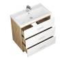 Тумба с раковиной Uncoria Гарда 80 58036 белый, дуб сонома фото 2