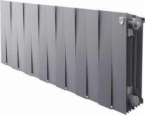 Радиатор биметаллический Royal Thermo Piano Forte 300 silver satin, 14 секций