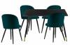 Обеденная группа Woodville Cельда 579063 black, green, стулья ткань