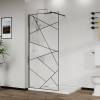 Душевая перегородка Azario Walk-In AZ-271-120-MB-CGP профиль черный матовый, графический принт, 120x195 фото 2