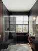 Душевая перегородка MaybahGlass MGD-730-5у 79x195, стекло графит матовый 8 мм, профиль хром матовый фото 2