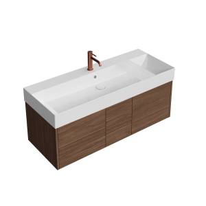 Тумба с раковиной Kerama Marazzi Grande структурированный орех, 120 см, раковина GR.wb.120