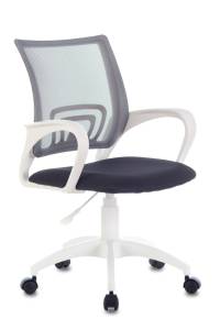 Кресло компьютерное Stool Group Бюрократ CH-W695NLT/DG/TW-12 темно-серая сетка/ткань крестовина пластик пластик белый