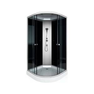 Душевая кабина Arcus Style S-13G 100x100x215, фронтальные стекла - серые тонированные, задние - черные
