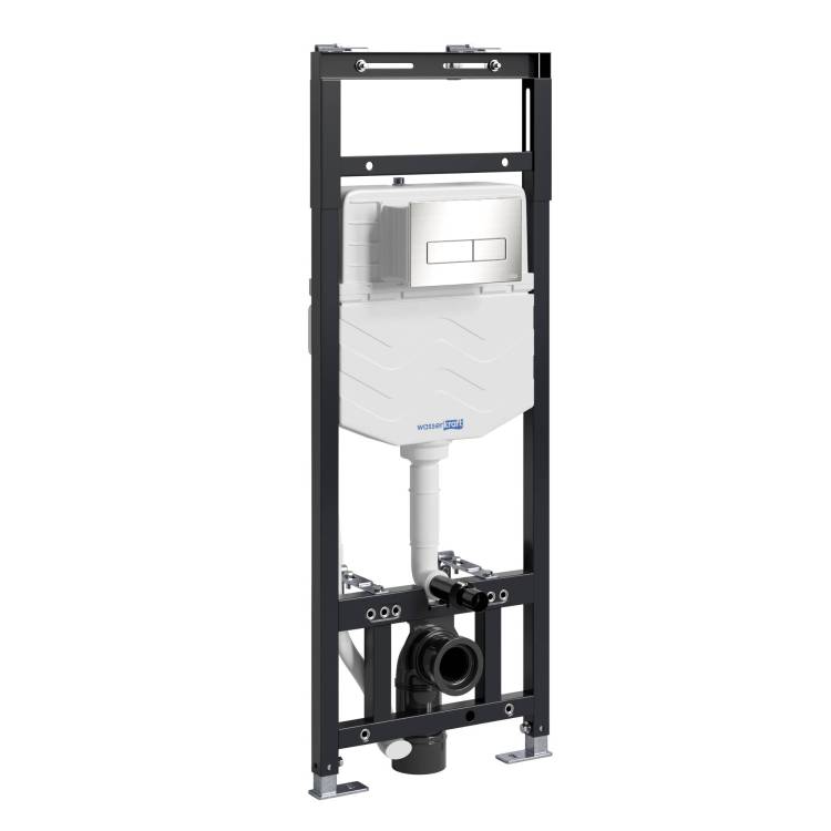 Система инсталляции для унитазов Wasserkraft Alme 15TLT.010.ME.BN03 клавиша никель
