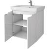Тумба с раковиной Dreja Q Plus (D) 70 c опорами, белый глянец фото 6