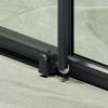 Душевая дверь в нишу MaybahGlass MGD-1275-6 профиль черный, стекло бесцветное, 100x195 фото 5