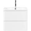 Тумба под раковину Belbagno Albano ALBANO-700-2C-SO-BL 70x45x50 Bianco Lucido подвесная с двумя выкатными ящиками
