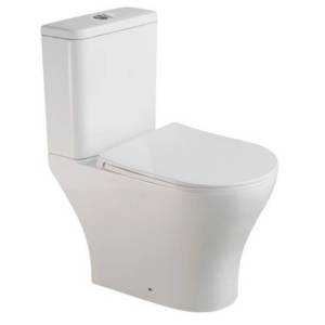 Унитаз-компакт Stella Polar Адамус SP-00001856 KN2245000 безободковый, с крышкой-сиденьем микролифт, белый глянцевый