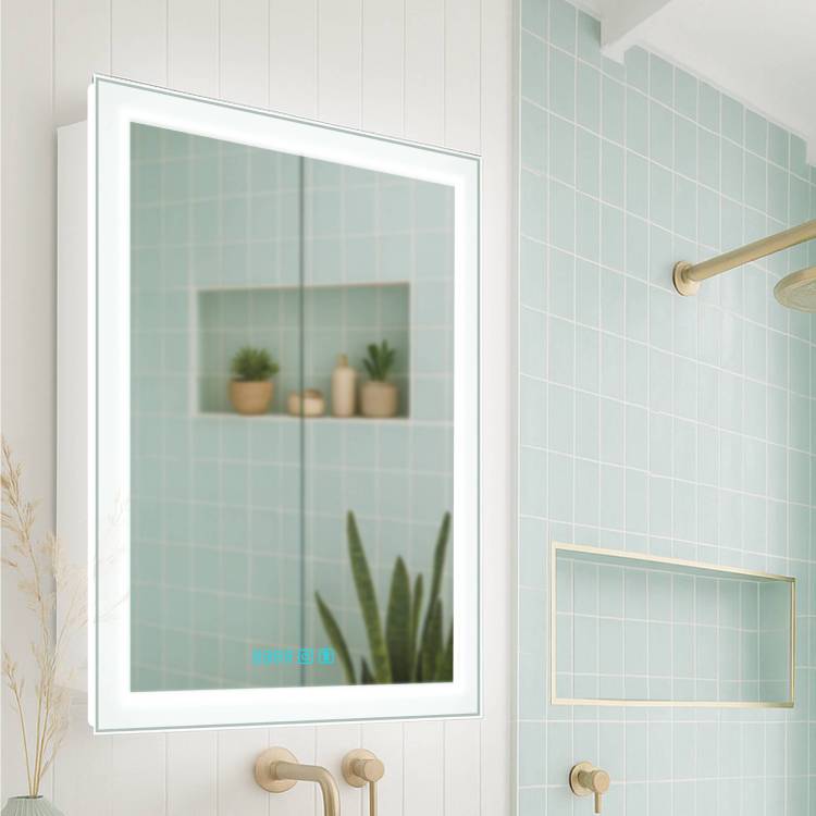 Зеркало-шкаф Alavann Rita 60 ALV0289003 с подсветкой, антизапотеватель, часы