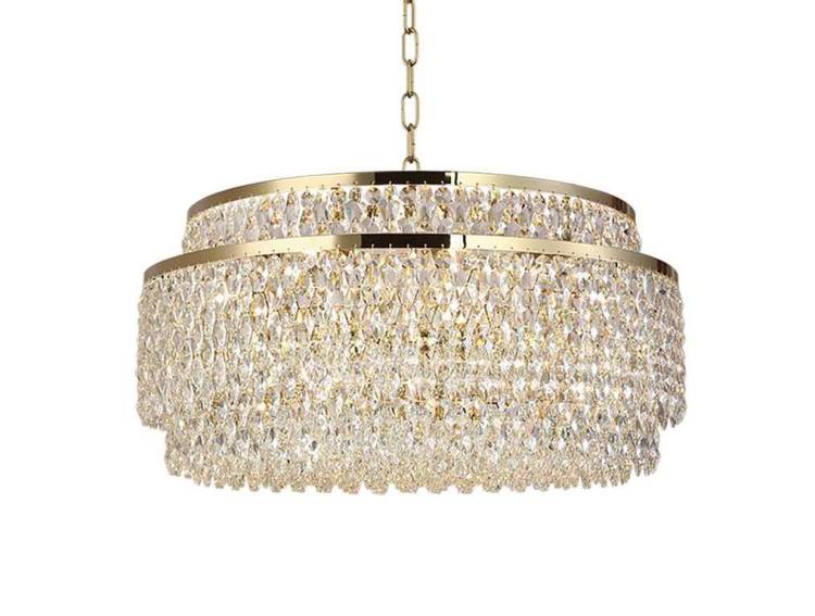 Подвесная люстра Newport Tiffany 8530/80 C gold polished