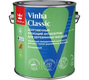 Антисептик защитный для древесины Tikkurila Vinha Classic полуматовая база VVA 2.7 л