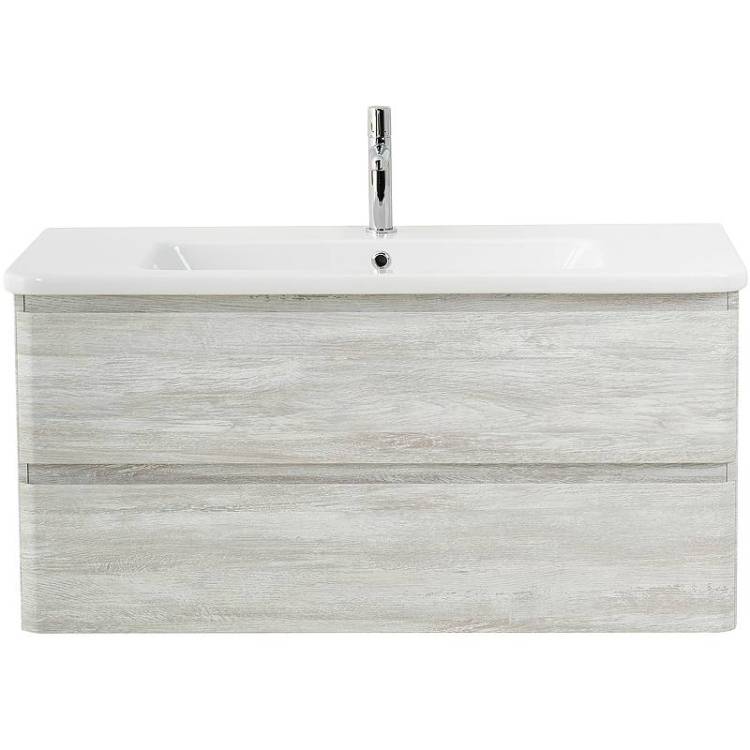Тумба под раковину Belbagno Albano-Cer ALBANO-CER-1050-2C-SO-RVB 102x44x50 Rovere Vintage Bianco подвесная с двумя выкатными ящиками