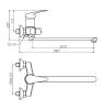 Смеситель для ванны Agger Exact A2121100,хром фото 6