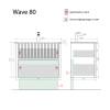 Тумба с раковиной Alavann Wave 80 голубой деним фото 7