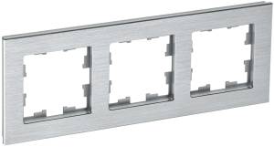 Рамка 3-постовая IEK Brite BR-M32-M-K47 алюминий