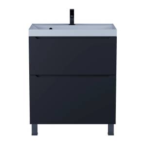 Тумба с раковиной Uperwood Tanos напольная, 2 ящика, черная, 70 см Тумба с раковиной Uperwood Tanos напольная, 2 ящика, черная, 70 см