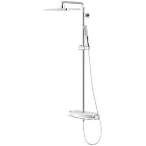 Душевая стойка Teska Mira DK2920C с термостатом, белое стекло