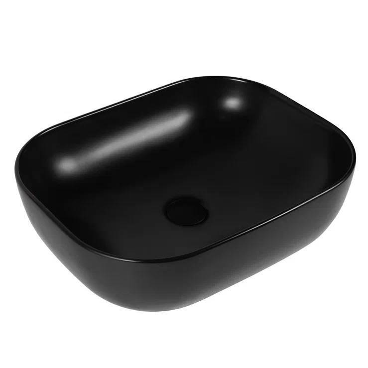 Раковина BOND Cube S61-508 накладная, 50 см, черная матовая