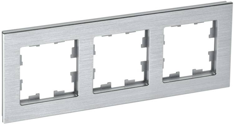 Рамка 3-постовая IEK Brite BR-M32-M-K47 алюминий