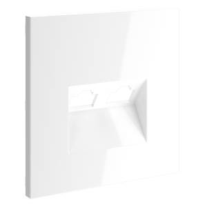 Лицевая панель для двойной компьютерной розетки RJ-45 Voltum S70 VLS001401 белый