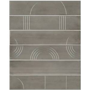 Панно Kerama Marazzi Мажорель KMP3STA004RN6X Серый Глянцевый 28.5x36