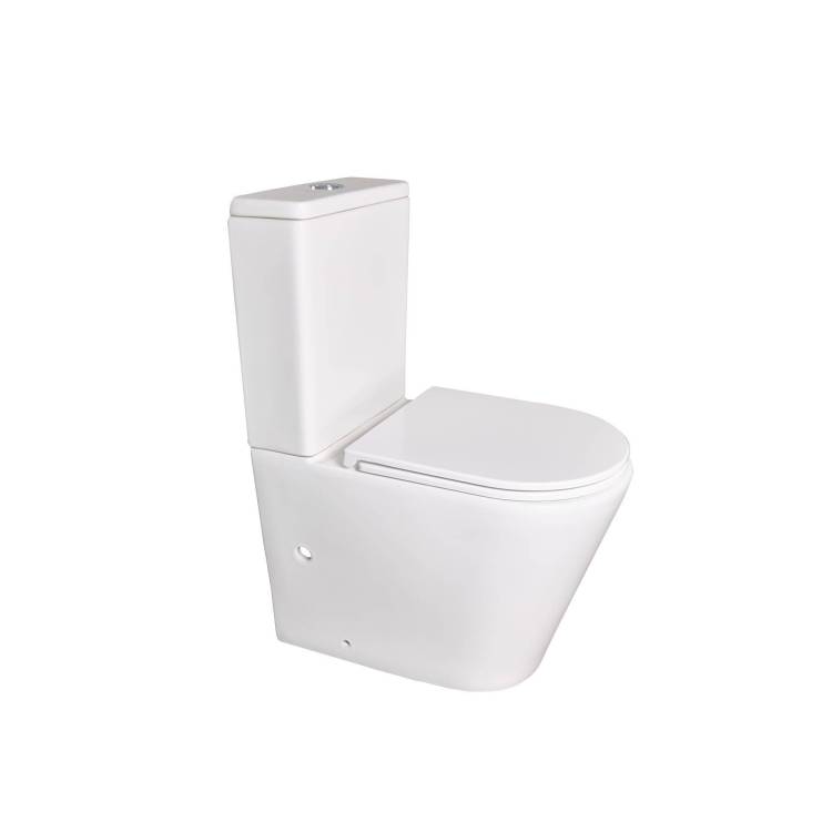 Унитаз-компакт Terminus Аврора 11F62x39W безободковый, с крышкой-сиденьем микролифт