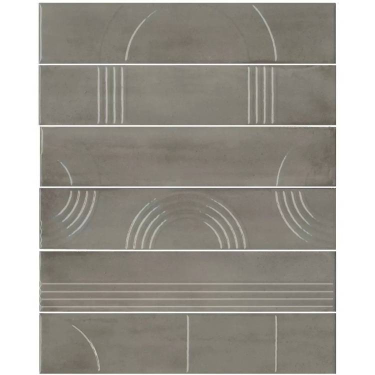 Панно Kerama Marazzi Мажорель KMP3STA004RN6X Серый Глянцевый 28.5x36