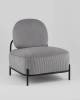 Кресло Stool Group Стоун vd-stone-cl-steel светло-серый, велюр рельефный фото 2