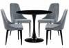 Обеденная группа Woodville Телма 528368 gray, black, стулья ткань