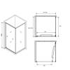 Душевой уголок Abber Schwarzer Diamant AG0A100B 100x195x100, профиль черный, стекло прозрачное фото 4