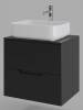 Тумба с раковиной Orange Line Li-60TubMDF+B05-500W черная матовая, 60 см фото 2