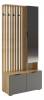 Стенка для прихожей Mebelson Бери К2 ПК02Бери.2564 дуб крафт золотой/графит фото 2
