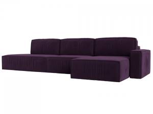 Угловой диван Лига Диванов Прага 116589 правый угол Фиолетовый 382/170/88