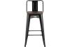 Стул полубарный Stool Group Tolix YD-H675E-W KD LG-01 X4 черный глянцевый/темное дерево 4 шт фото 4