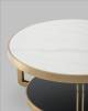 Стол журнальный Stool Group Калисто ECT-316-BRCG white/black светлая и темная керамика 90x90x45 фото 5