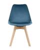 Набор из 4 стульев Stool Group Frankfurt Y863 velvet dark blue X4 синий фото 4