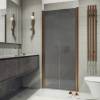 Душевая дверь в нишу MaybahGlass MGD-432-2 профиль бронза, стекло графит матовый, 1980x800