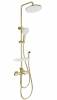 Душевая стойка Wonzon & Woghand WW-C3011-A1-BG с гигиеническим душем и термостатом, золото