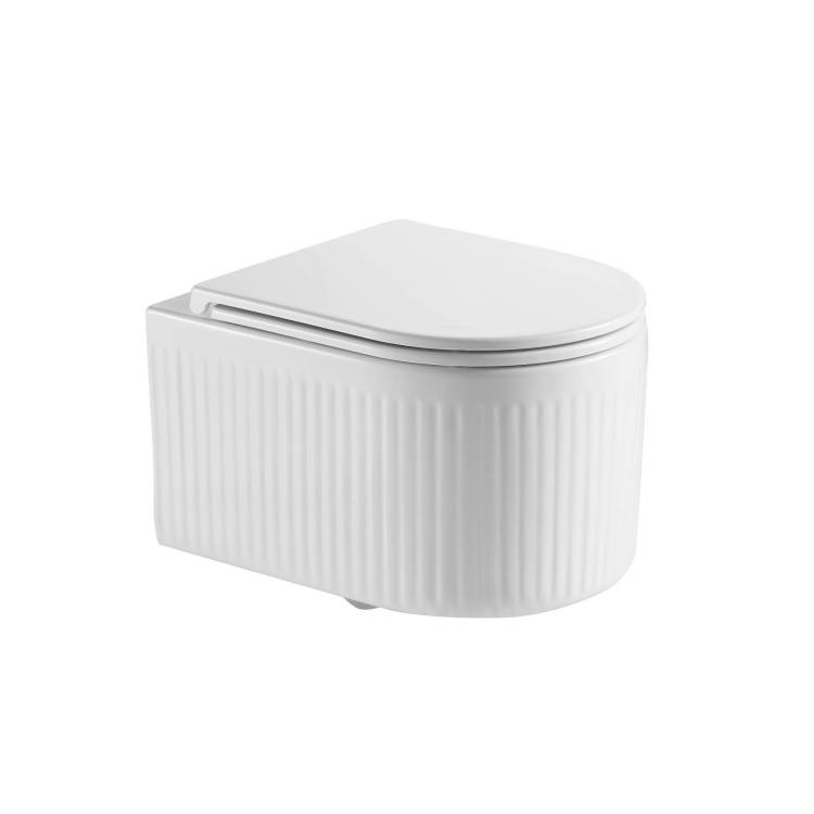 Унитаз подвесной Grossman Торнадо GR-4408SQ безободковый, с микролифтом, белый