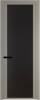 Межкомнатная дверь Profil Doors 2 AGP цвет профиля Никель матовый, стекло безопасное 6 мм монохром черный 800x2000