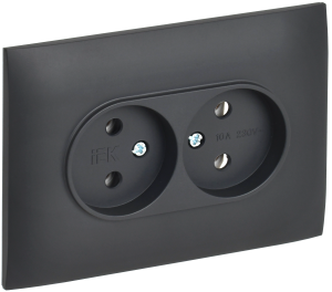 Розетка 2-местная IEK Skandy SK-R20-10-K48-F титан