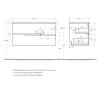 Тумба под раковину Cezares DUET-N-1000-2C-SO-BL-R Bianco Lucido, 100x45.7x50 фото 2