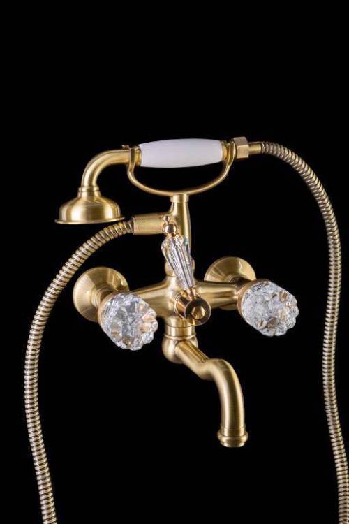 Смеситель для ванны Boheme Crystal 313-CRST бронза